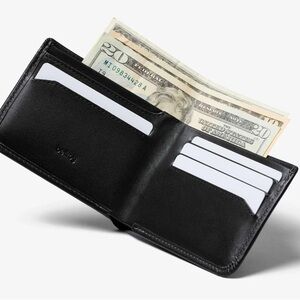 Black Wallet with secret cash pocket